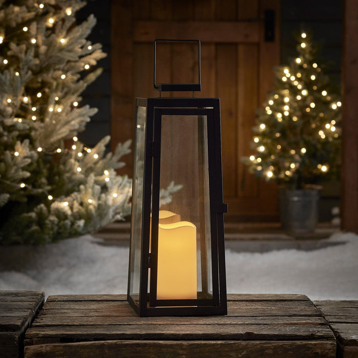 Porto Solar Metal Garden Lantern