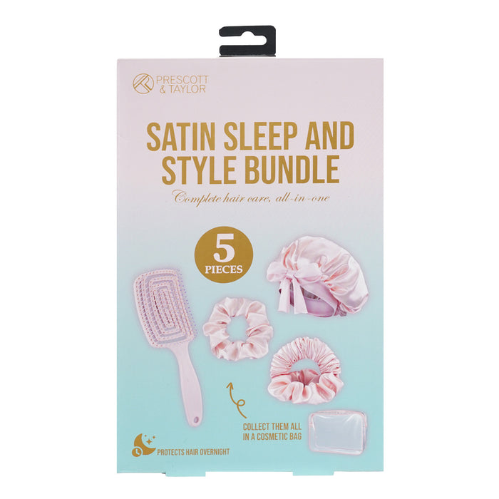Prescott & Taylor Satin Sleep & Style Bundle 5pcs