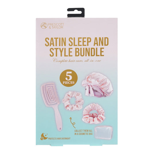 Prescott & Taylor Satin Sleep & Style Bundle 5pcs