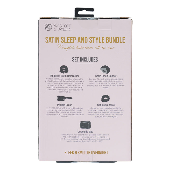 Prescott & Taylor Satin Sleep & Style Bundle 5pcs