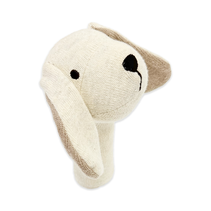Dog - Organic Stuffed Animal Baby Stick Rattle Toy
