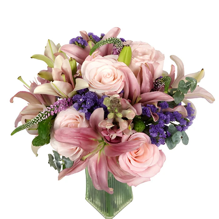 Purple Pink Fantasy Flower Centerpiece