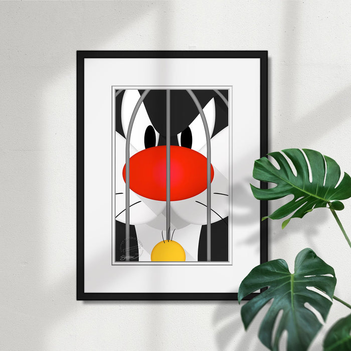 Putty Tat Trouble - Minimalist Looney Tunes Art Print