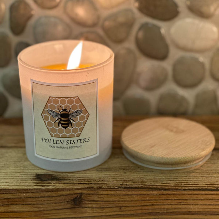 Queen Bee – Glass Jar Candle - 100% Pure Beeswax