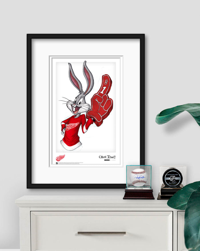 Rabbit Hockey Fan x NHL Red Wings Bugs Bunny Limited Edition Art Print