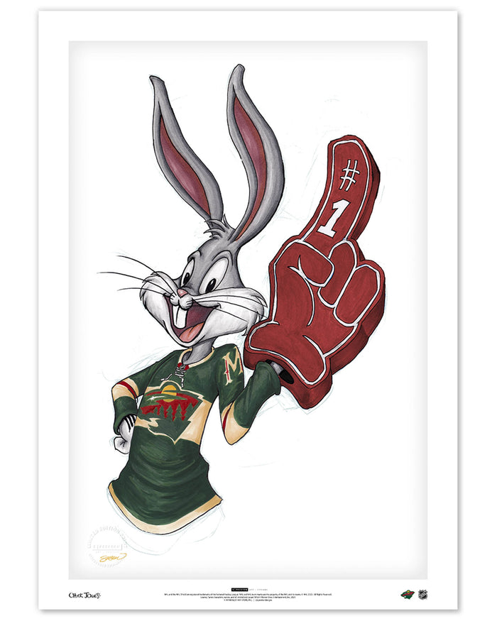 Rabbit Hockey Fan x NHL Wild Bugs Bunny Limited Edition Art Print