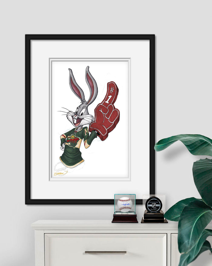 Rabbit Hockey Fan x NHL Wild Bugs Bunny Limited Edition Art Print