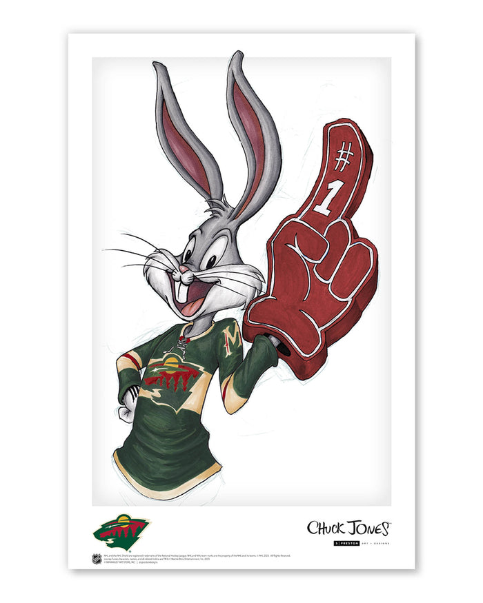 Rabbit Hockey Fan x NHL Wild Bugs Bunny Limited Edition Art Print