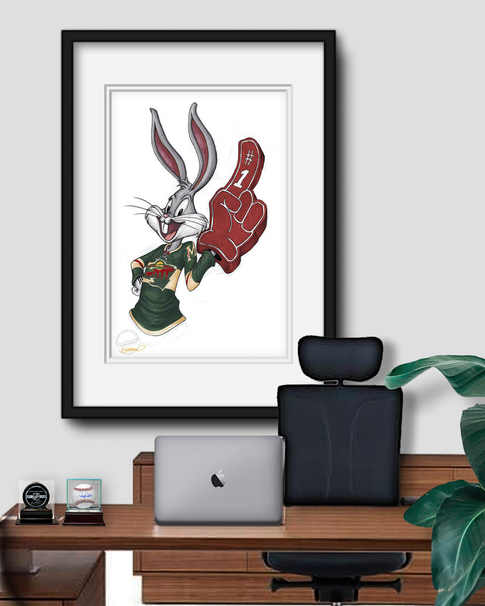 Rabbit Hockey Fan x NHL Wild Bugs Bunny Limited Edition Art Print
