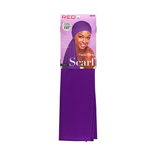 Red Satin Wrap Scarf