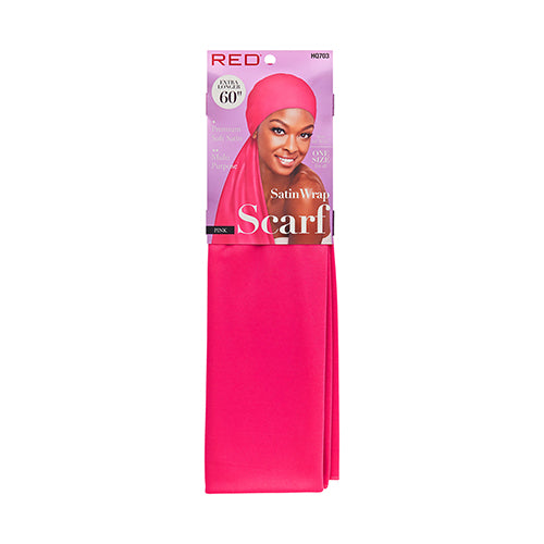 Red Satin Wrap Scarf