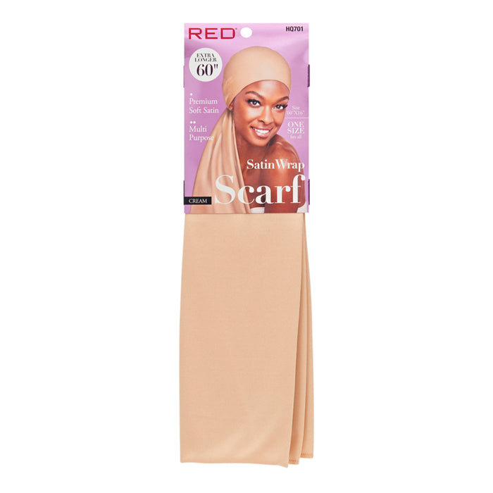 Red Satin Wrap Scarf