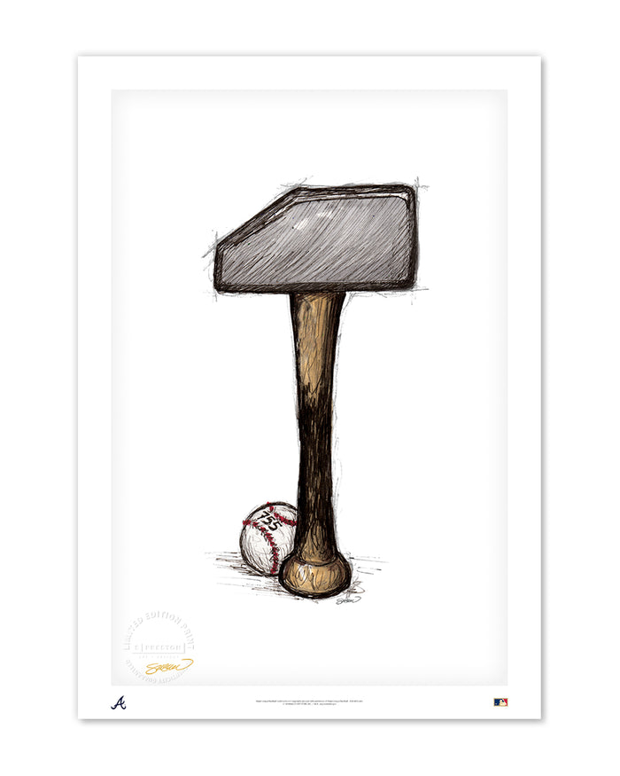 Remembering Hank Aaron Tribute Sketch Print