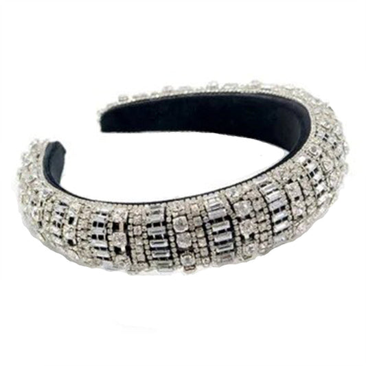 Rhinestone Padded Fashion Headband - ikatehouse