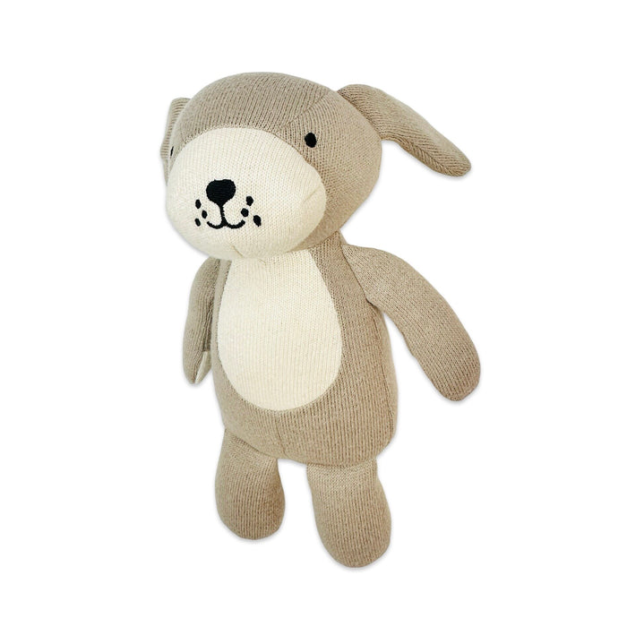 Rocky Lil Dog Knit Stuffed Animal Soft Baby Toy (Organic Cotton)