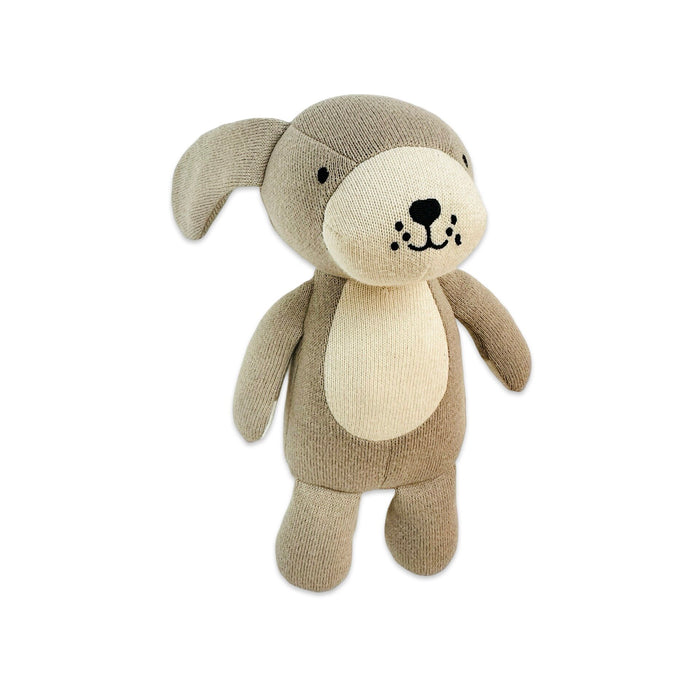 Rocky Lil Dog Knit Stuffed Animal Soft Baby Toy (Organic Cotton)
