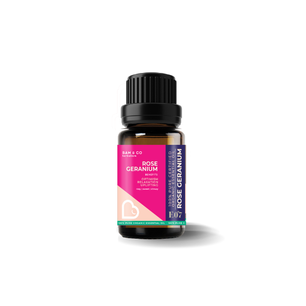 BAM & CO. Rose Geranium Organic Essential Oil 10ml | Isetan KL Online Store