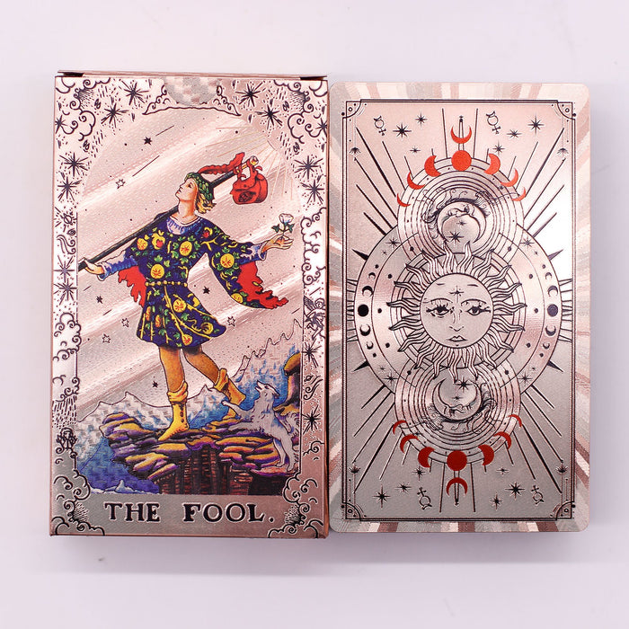 Rose Gold Foil Tarot Card Set - Moon Phase - with booklet 🇬🇧