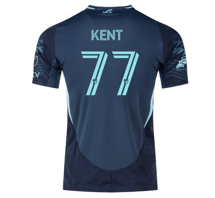 adidas Ryan Kent Seattle Sounders Authentic Away Jersey 25/26 w/ MLS Patches & Sponsor (Aura Ink) | SoccerWearhouse