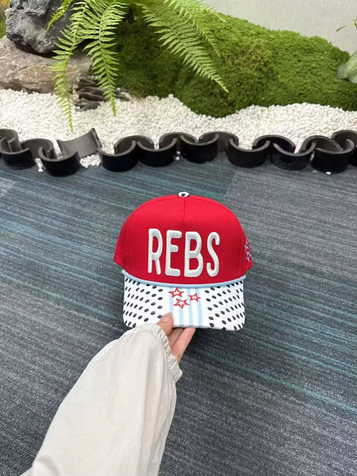 School 3D Embroidered Trucker Hats: Rebs