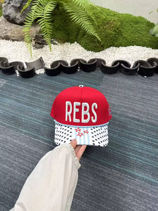 School 3D Embroidered Trucker Hats: Rebs