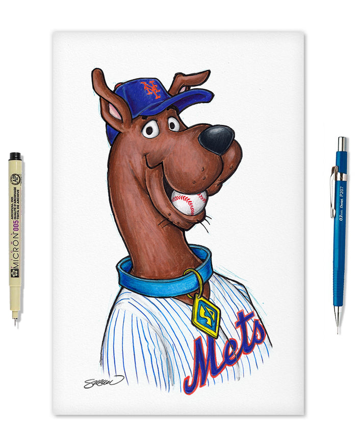 Scooby Doo x MLB Mets Limited Edition Art Print