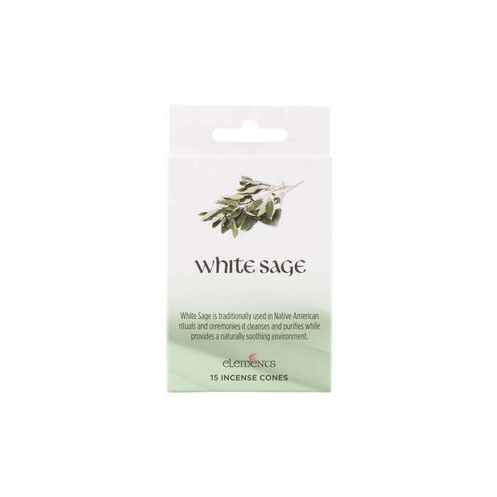 Set of 12 Packets of Elements White Sage Incense Cones 🇬🇧