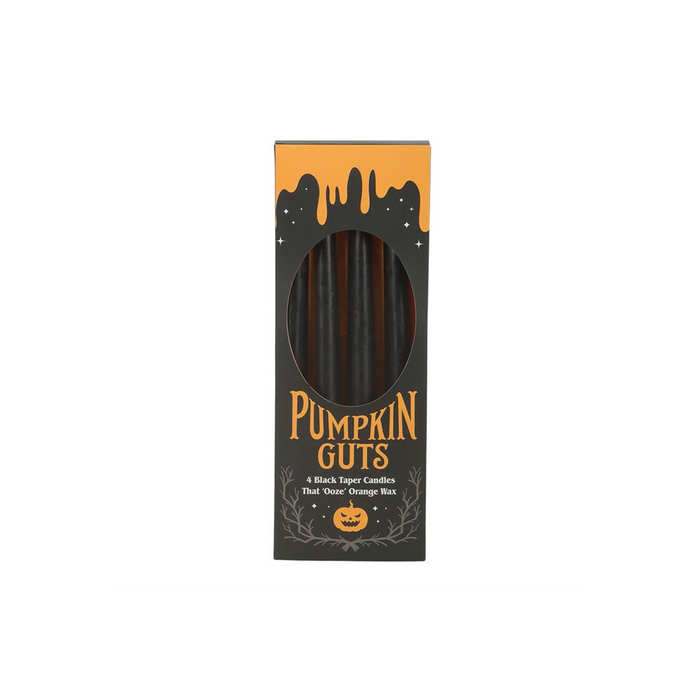 Set of 4 Pumpkin Guts Oozing Taper Candles 🇬🇧