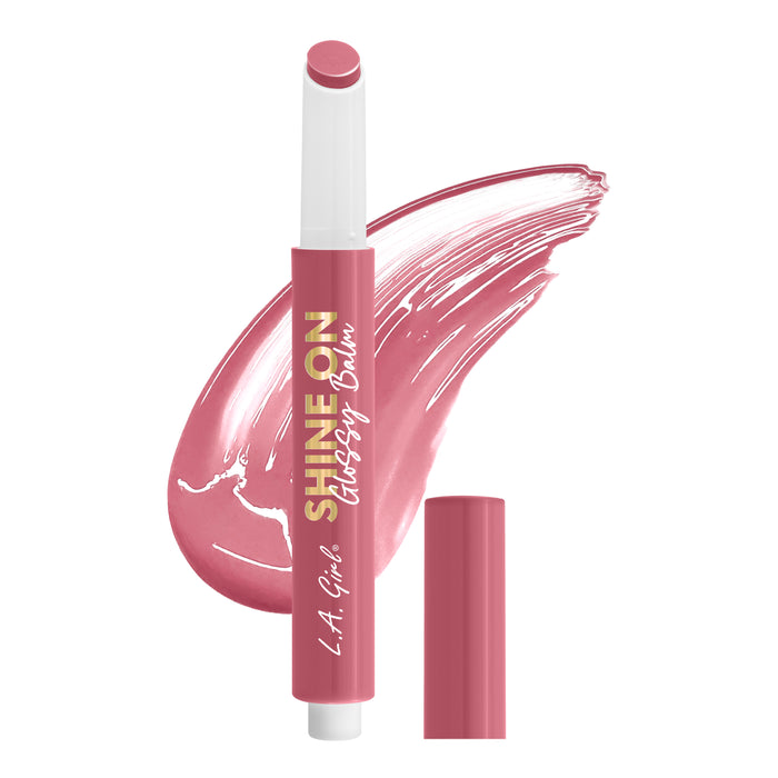 L.A. Girl lip gloss with pink shade and visible brand name on a white background