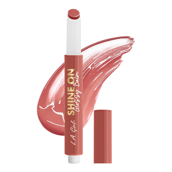 L.A. Girl Shine On Lip Crayon with applicator on a white background