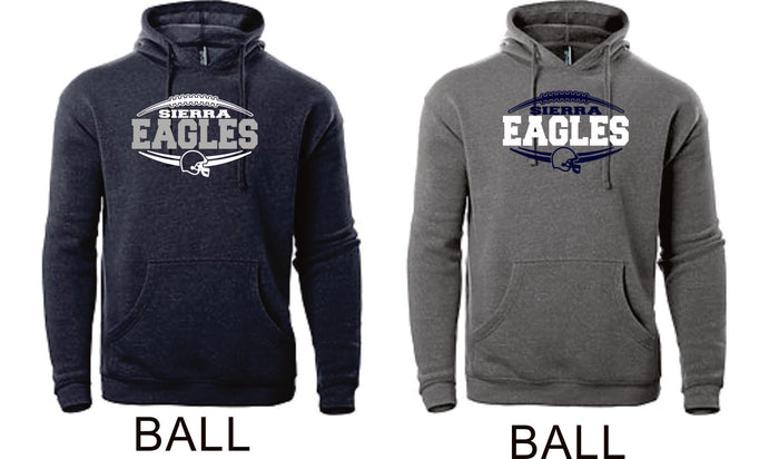 Sierra FOOTBALL Premium Unisex Hoodie- 4 Designs- Matte or Glitter