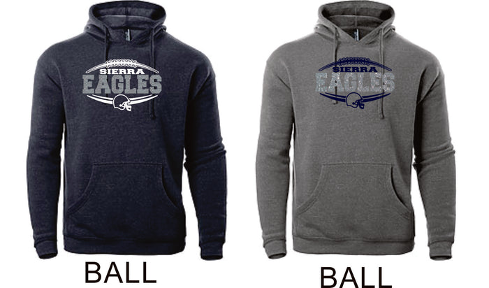 Sierra FOOTBALL Premium Unisex Hoodie- 4 Designs- Matte or Glitter