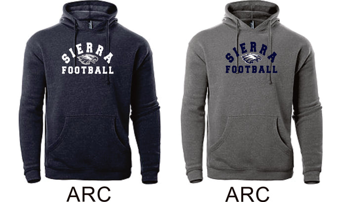 Sierra FOOTBALL Premium Unisex Hoodie- 4 Designs- Matte or Glitter