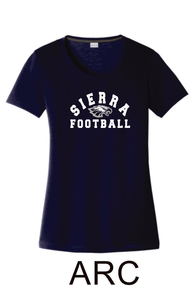 Sierra FOOTBALL Sport-Tek Ladies Wicking Tee - 4 designs