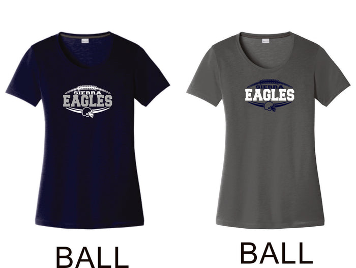 Sierra FOOTBALL Sport-Tek Ladies Wicking Tee - 4 designs
