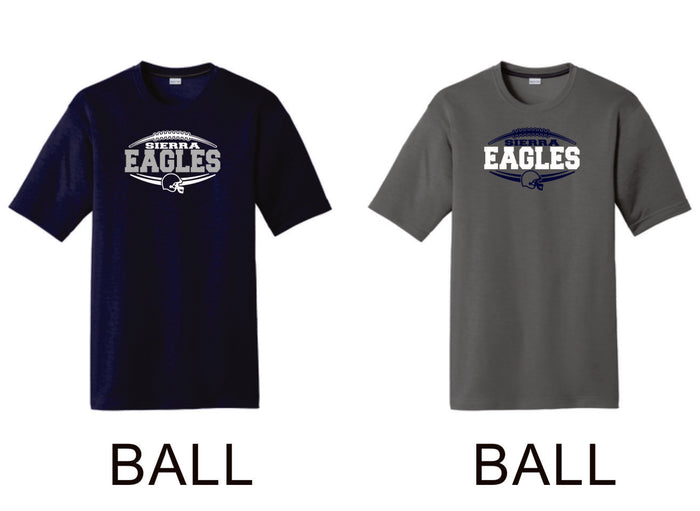 Sierra FOOTBALL Sport-Tek Unisex Wicking Tee -4 designs