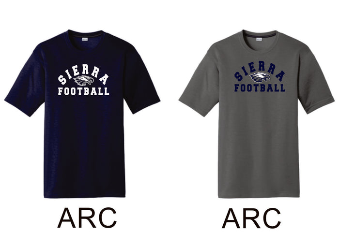 Sierra FOOTBALL Sport-Tek Unisex Wicking Tee -4 designs