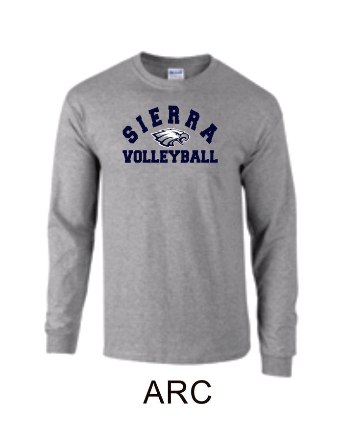 Sierra VOLLEYBALL Long Sleeve Tee- 4 designs-Matte or Glitter