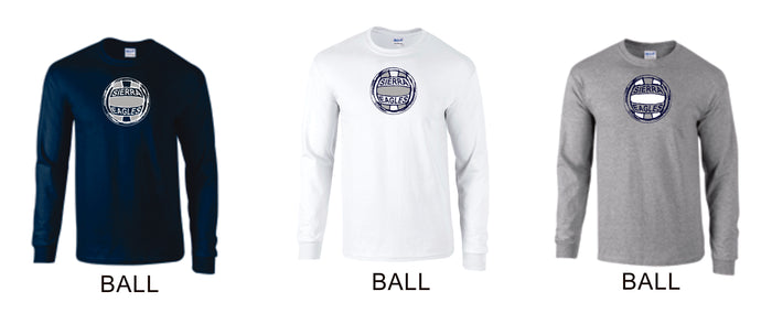 Sierra VOLLEYBALL Long Sleeve Tee- 4 designs-Matte or Glitter
