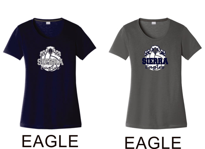 Sierra VOLLEYBALL Sport-Tek Ladies Wicking Tee - 4 designs