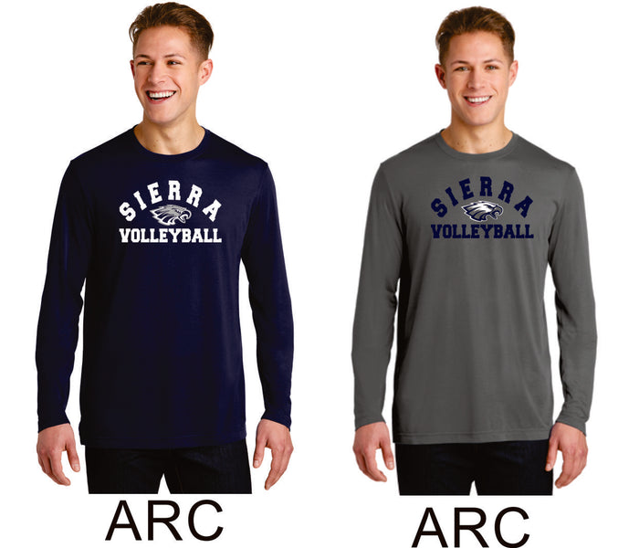 Sierra VOLLEYBALL Sport-Tek Unisex Long Sleeve Tee - 4 designs