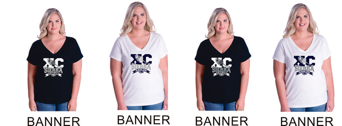 Sierra XCOUNTRY Curvy Ladies Tee- 4 designs- Matte or Glitter