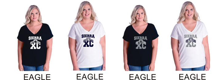 Sierra XCOUNTRY Curvy Ladies Tee- 4 designs- Matte or Glitter