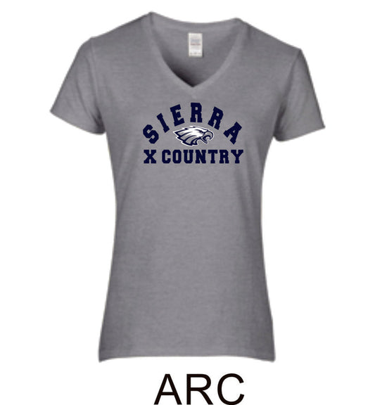 Sierra XCountry Ladies Short Sleeve Tee- 4 Designs- Matte or Glitter