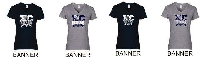 Sierra XCountry Ladies Short Sleeve Tee- 4 Designs- Matte or Glitter