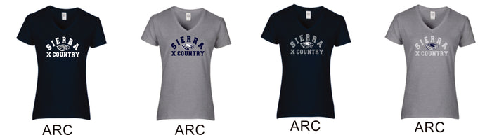 Sierra XCountry Ladies Short Sleeve Tee- 4 Designs- Matte or Glitter