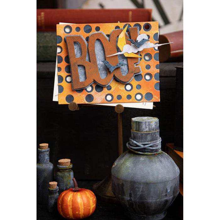 Sizzix - Thinlits Dies By Tim Holtz - 3/Pkg - Layered Dots. Layered Dots by Tim Holtz is a layered Thinlits set that will take you through the fall season and beyond! Available at Embellish Away located in Bowmanville Ontario Canada. Example by brand ambassador.