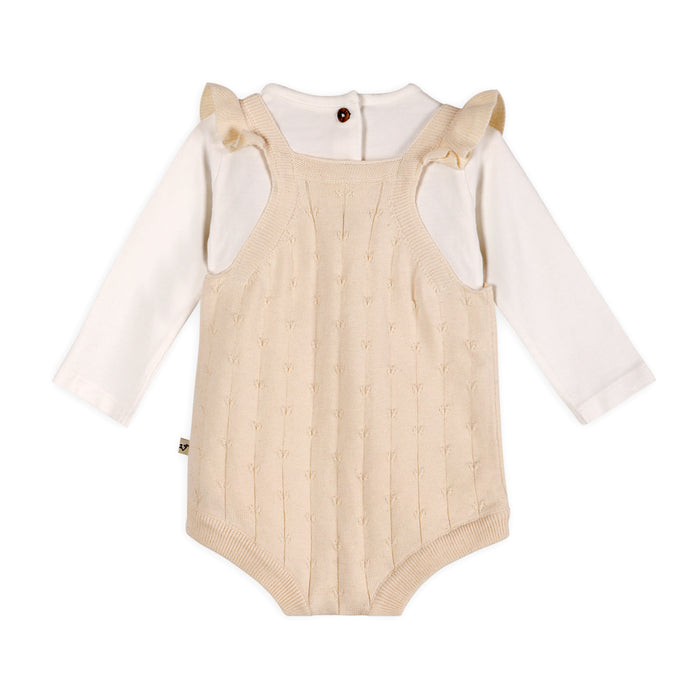 Sleeveless Ruffle Knit Baby Romper & Bodysuit SET (Organic Cotton)