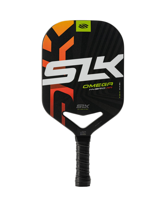 SLK OMEGA Hybrid Air paddle in Ember color with 12k UltraWeave Carbon Fiber Face
