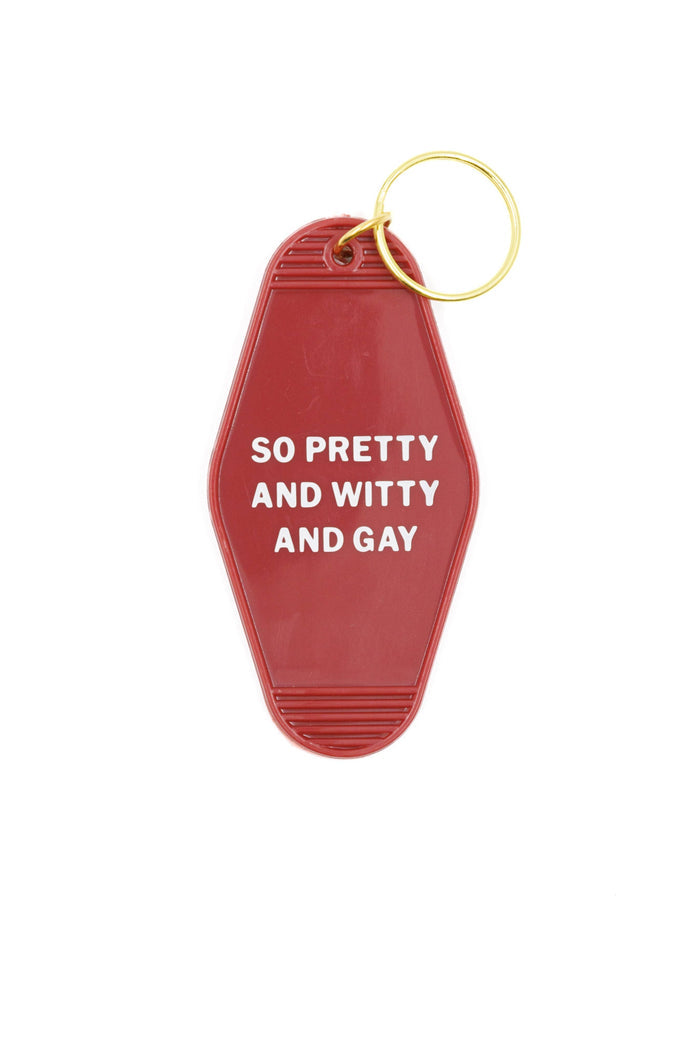 So Pretty and Witty and Gay Motel Style Keychain
